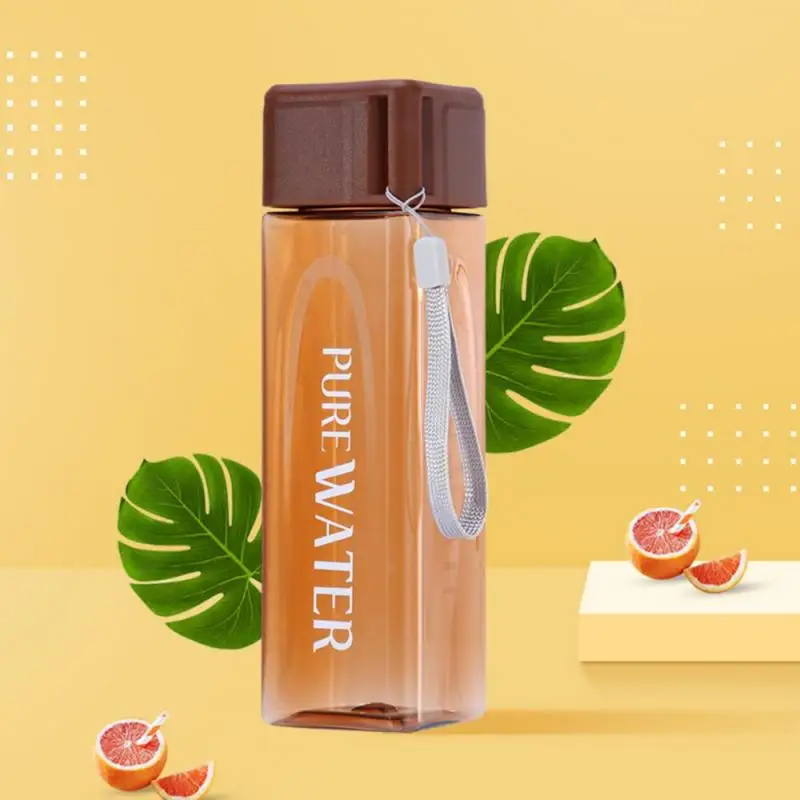Simple Outdoor Mug With Rope Sports Summer Portable Tea Cup Fitness Drinking Tumbler BPA Free Plastic Kettle 480ml Water Bottle