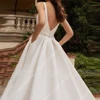 Simple Satin A-Line Wedding Dresses For Women Party Elegant V-Neck Sleeveless Bridal Gowns Princess Ball Vestidos De Novias 2025 4