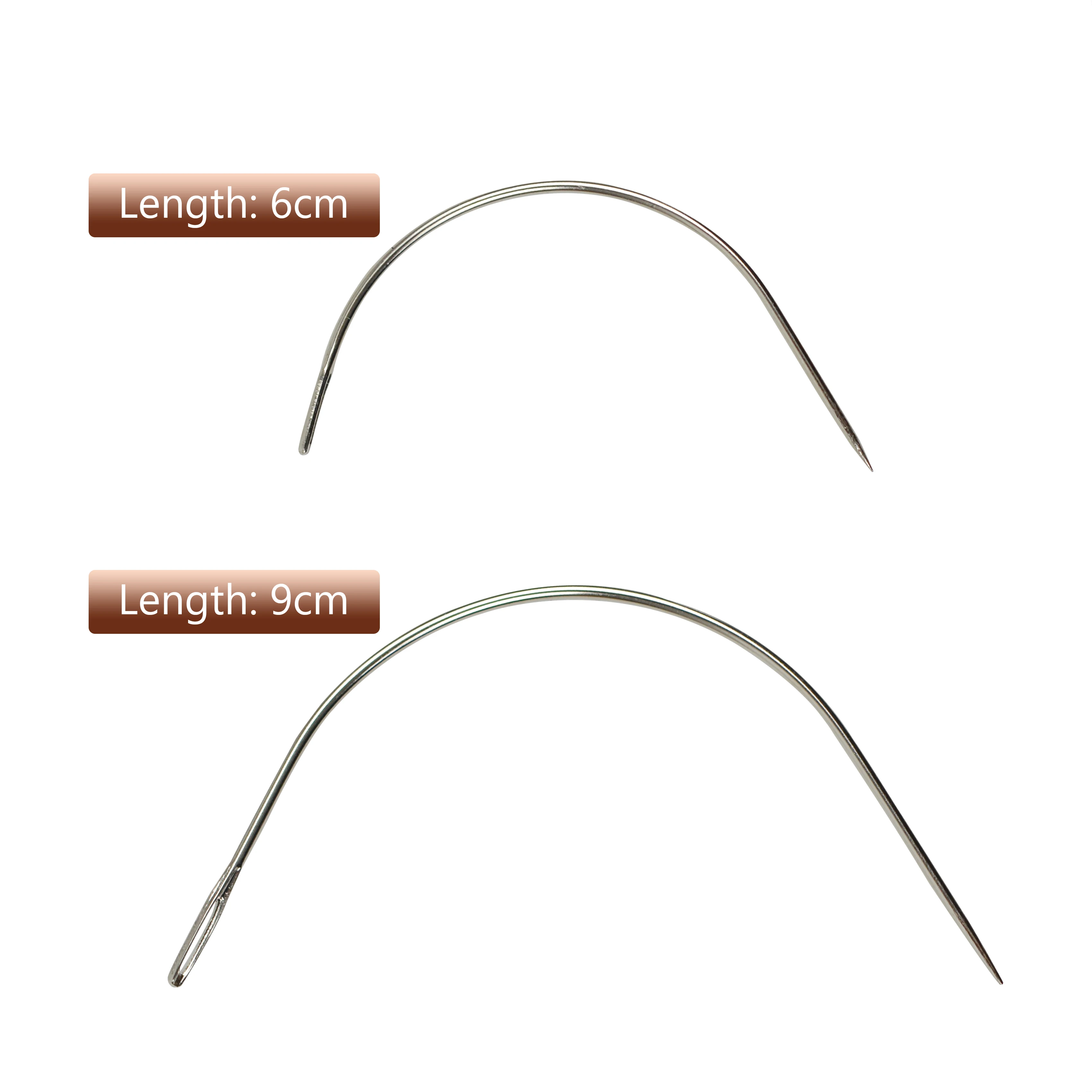 Curved Needles 12Pcs/Pack 6Cm/9Cm C-Type Sewing Tools for Weaving Cap Hair Extensions Tools Wigs Making Needles hair extensions tool,lace wig needles