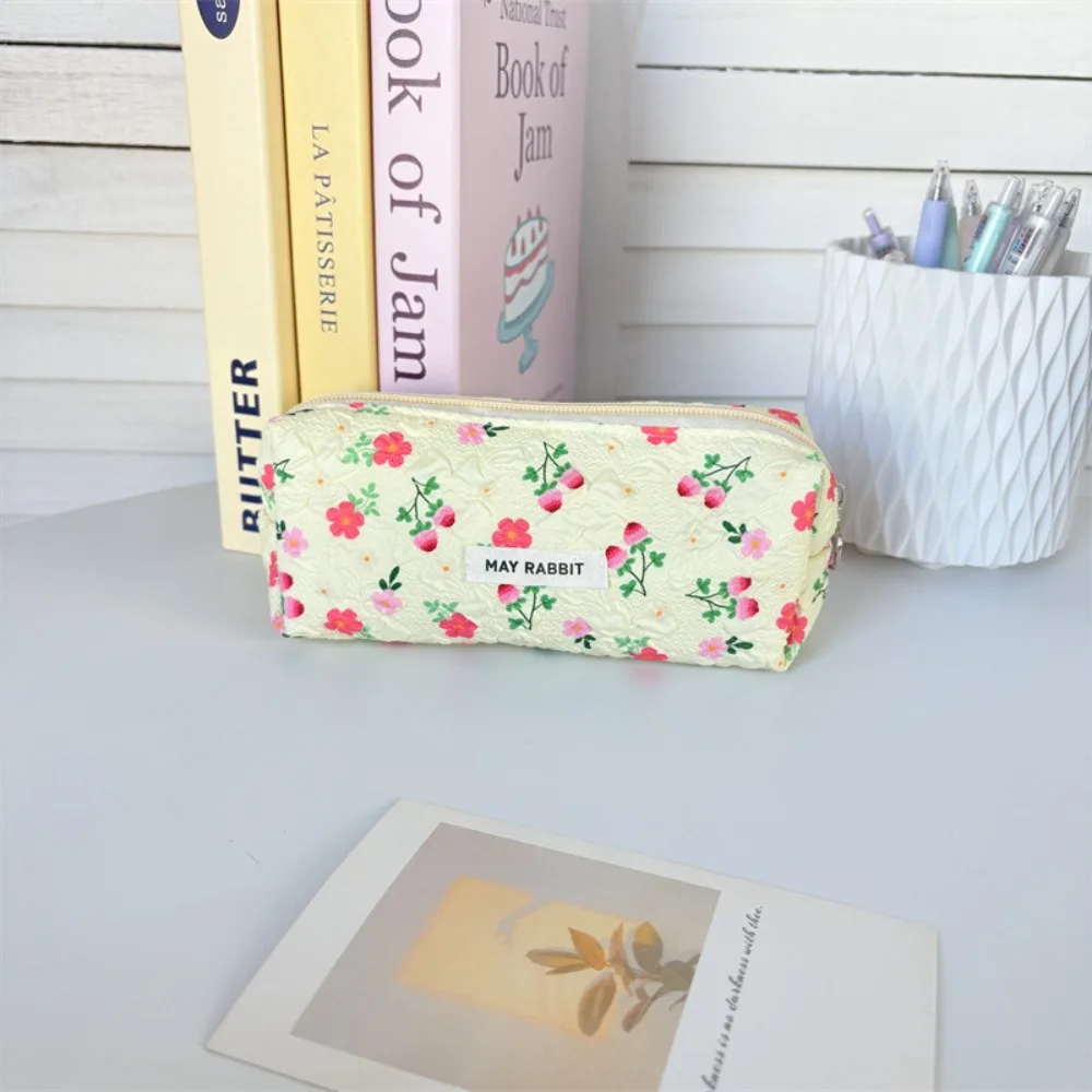 جديد الأزهار القلم حقيبة متعددة الوظائف طالب مقلمة...