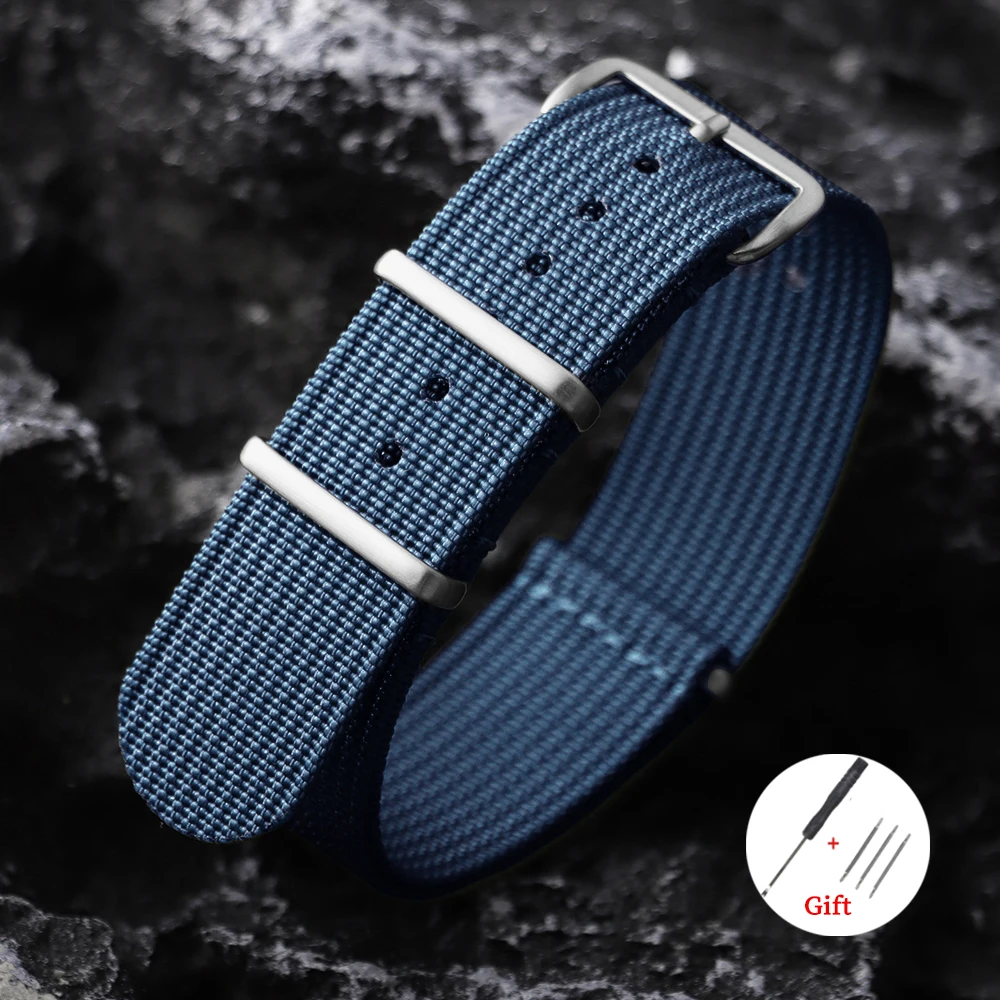Braided Nylon Universal Sport Watch Strap - Versatile Military-Style Wrist Band Accessory
