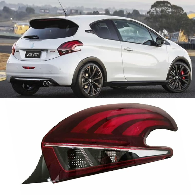 

Для Peugeot 208 хвост светильник сборки 2017 Peugeot 208 задняя фара светильник сигнал поворота Стоп-сигнал светильник Реверсивный светильник тумана с...
