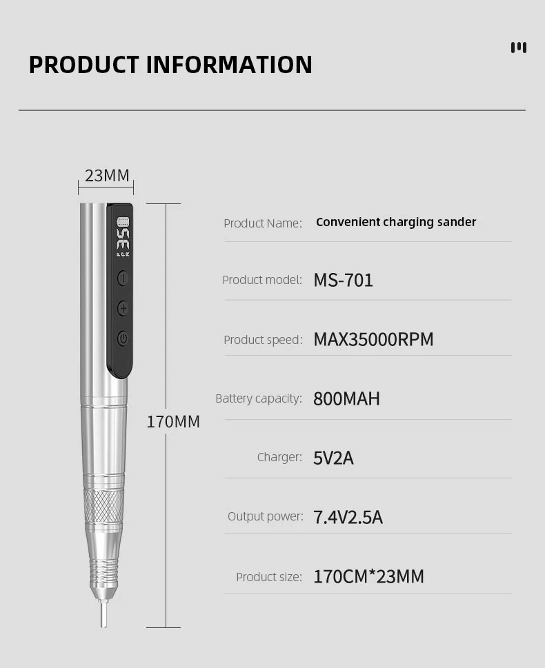 35000RPM Cordless Electric Nail Drill