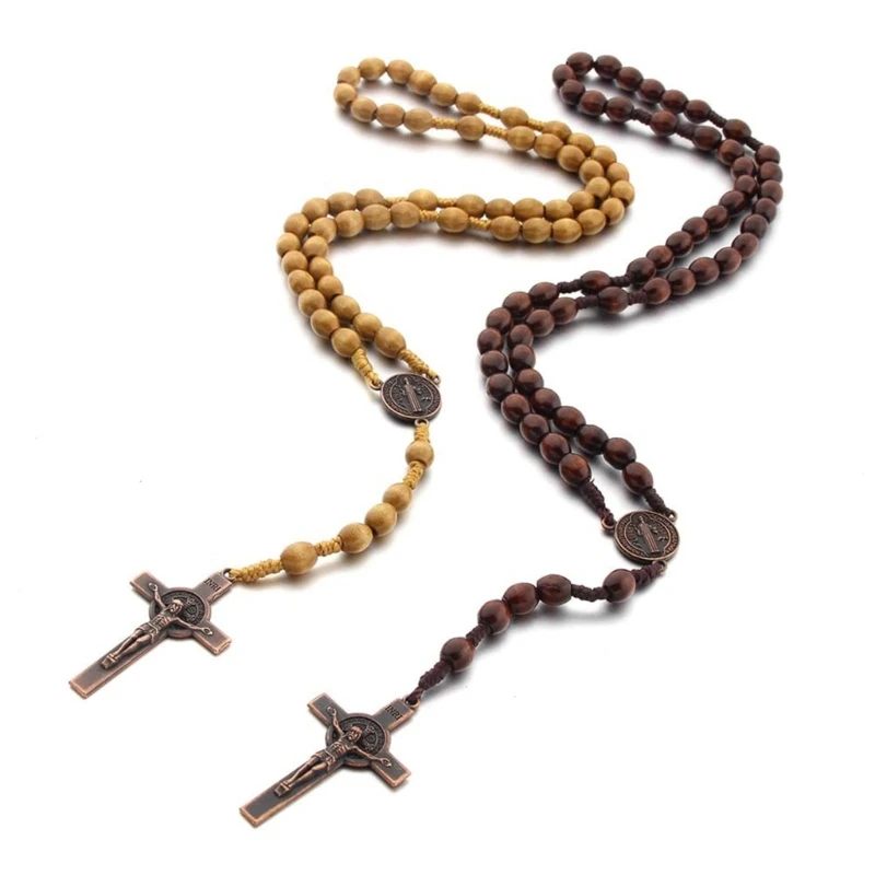 Catholic rosary necklace for men women