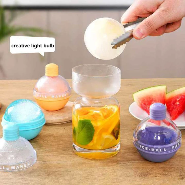 Light Bulbs Ice Mold Whiskey Spherical Ice Ball Food Grade Silicone Ice Tray