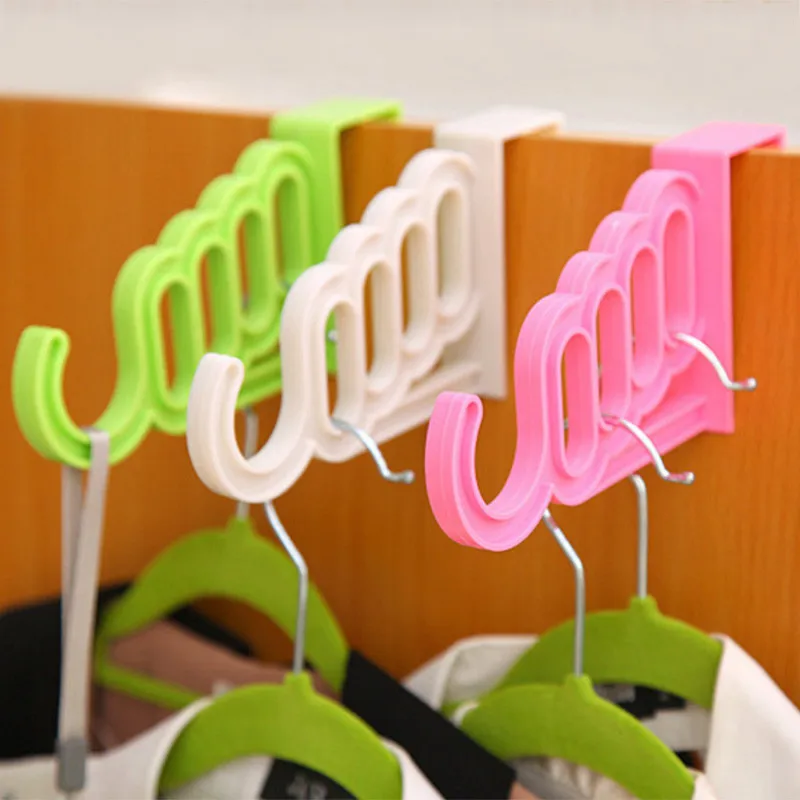 Clothes Drying Rack Clothes Hangers Door Hanging Foldable Clothes Hanger MultiFunction Drying Rack Storage 5 Hole Suit Bathroom door Storage Rack