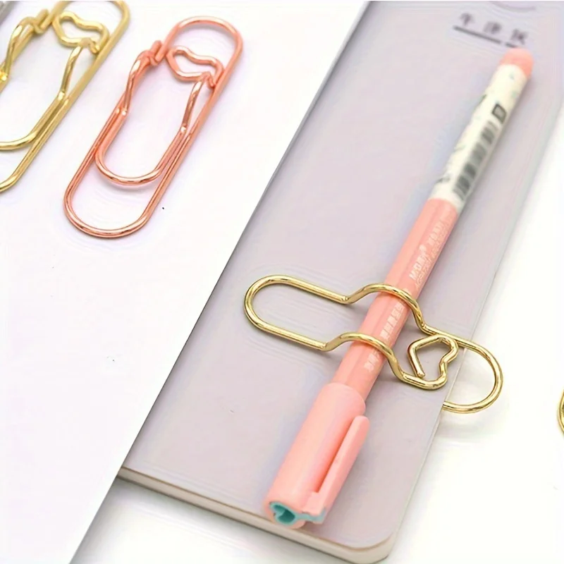 Creative paper clip colored pen accessories bill holder money holder notebook bookmark 5pcs