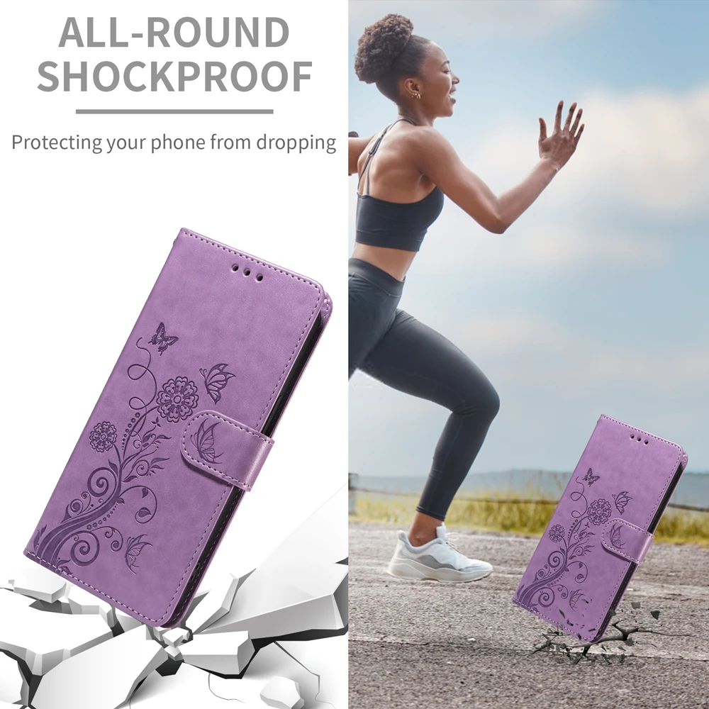 Magnetic Floral Leather Wallet Phone Case Cover