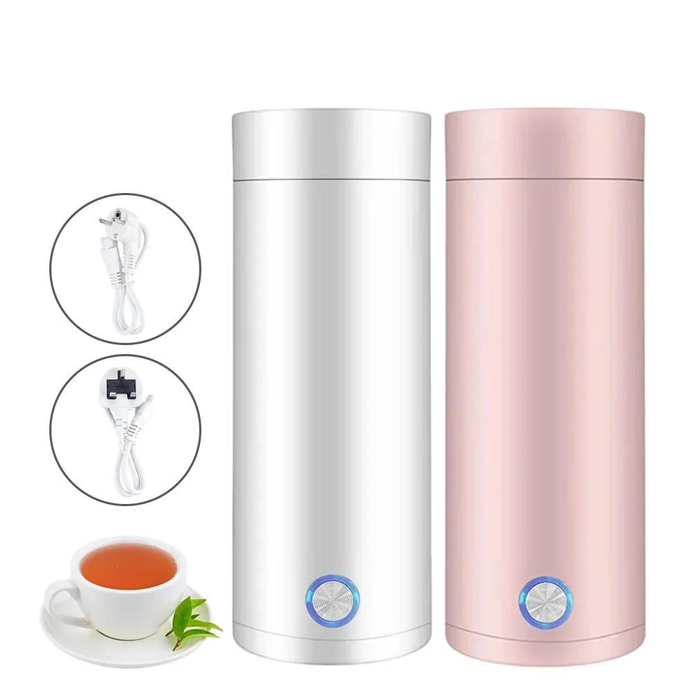 

400ml Travel Electric Kettle Stainless Steel Vacuum Insulated Cup Auto Off Electric Kettle Water Boiler Bottle For Tea Coffee