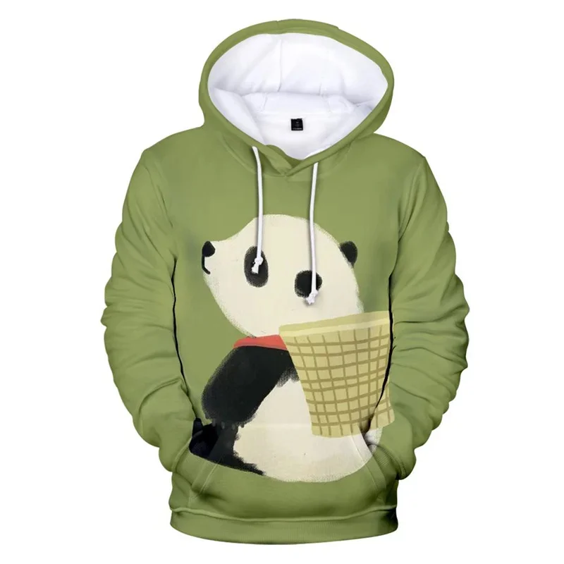 thumbnail image 1 of Sudadera con capucha con gráfico de panda salvaje divertido para hombres Ropa nueva en sudaderas y sudaderas para niños Lindos suéteres con estampado de panda gigante en 3D, 1 of 5