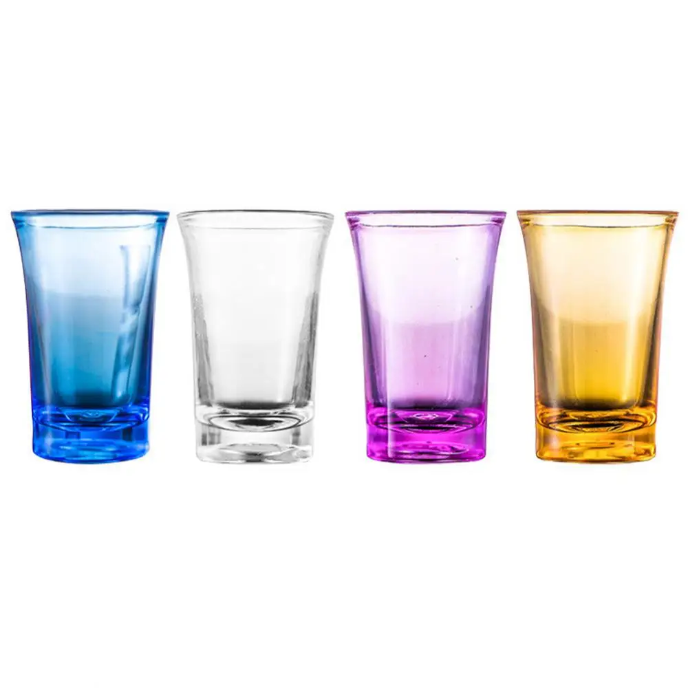 Set Plastic Shot Glass Bold Club Tumbler Liquor Wedding Wine Glasses Cocktail Pint Vodka Cup 6 6x4 3x3 1cm
