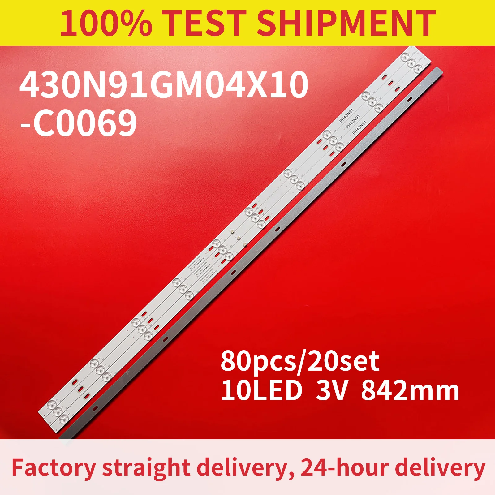 4set-led-strip-for-conduzida-430n91gm04x10-c0069-ysl-l-130143-n91gm02r-v0-703f43n91j14r-l11b011-10led-842