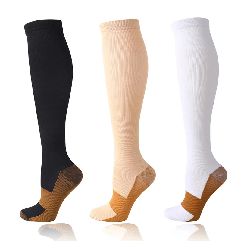 Compression Socks Medical Varicose Vein Pain Relief Pregnancy Swelling Solid Color Elastic Socks Outdoor Hiking Fitness Cycling cycling socks,compression socks