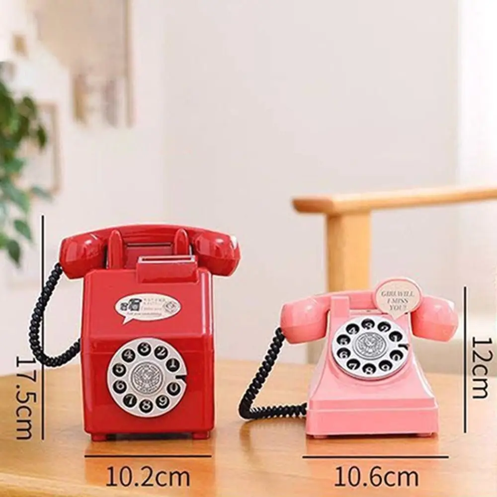 Retro Telefoon Spaarpot Schattige Ambachtelijke Plastic Geldtank Creatief Cadeau Interieur Kinderen Spaarspeelgoed Kinderen