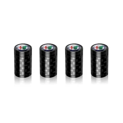 Premium Aluminum Car Wheel Tire Valve Caps - Set of 4, Sleek Auto Accessories - Alfa Romeo (4PCS Black)