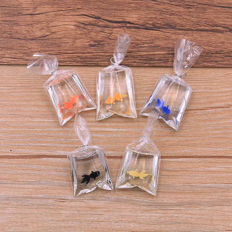 

10pcs 23*30mm 2023 New Transparent Resin Goldfish Charms In Water Jewelry Pendant Fish Bag Earrings Handmade DIY Material Gifts