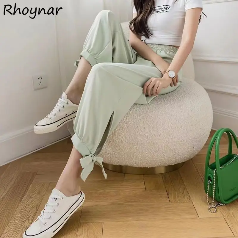 

Casual Pants Women Bloomers Loose High Waist Summer New All-match Streetwear Cool Gentle College Young Mujer штаны Ulzzang Chic