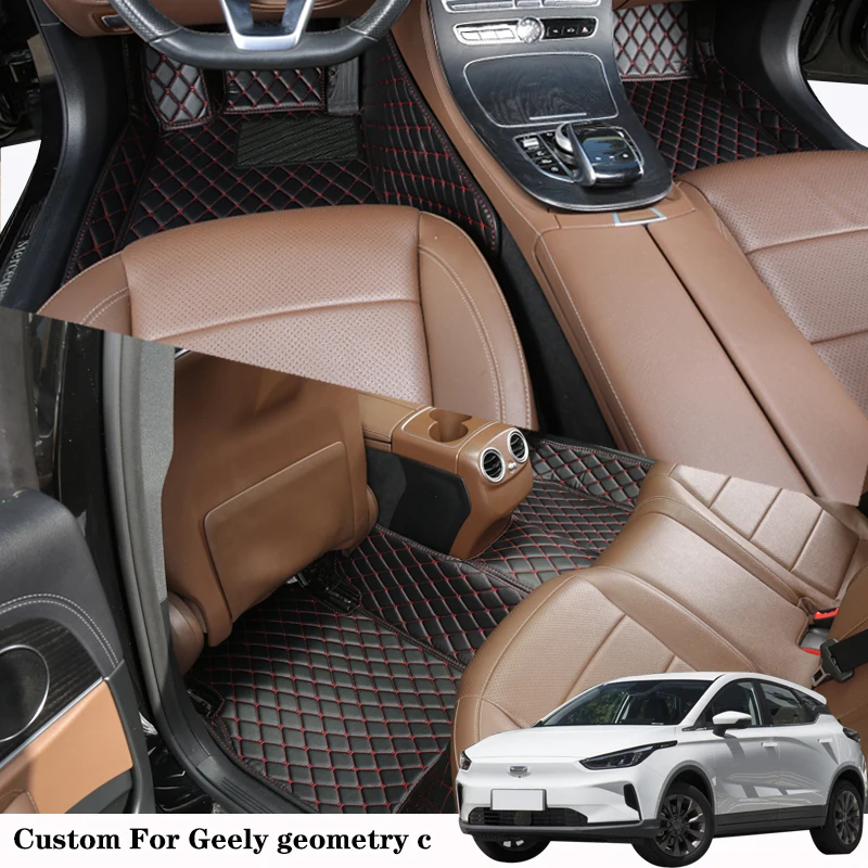 

Car Floor Mat For Geely Geometry C 2020 2021 2022 2023 Custom Leather Foot Pad Waterproof Carpet Luxury Auto Accessories