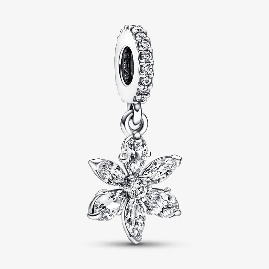 

Sparkling Herbarium Cluster Dangle Charm Fit Original Pandora Charms Bracelet Bangle Jewelry Making Berloque Christmas gifts