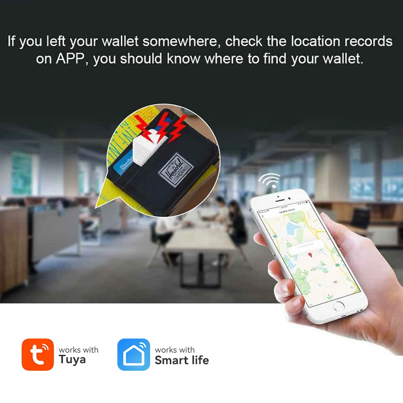Tuya Smart Tag Bluetooth Mini GPS Tracker Smart Home Anti Lost Alarm APP Search Location for