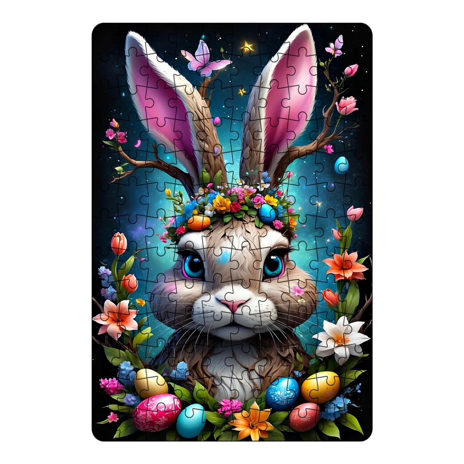 Fairground Easter Puzzle Cute Bunny Photo Puzzle Family Game Home Decoration Hanging Picture Burr
