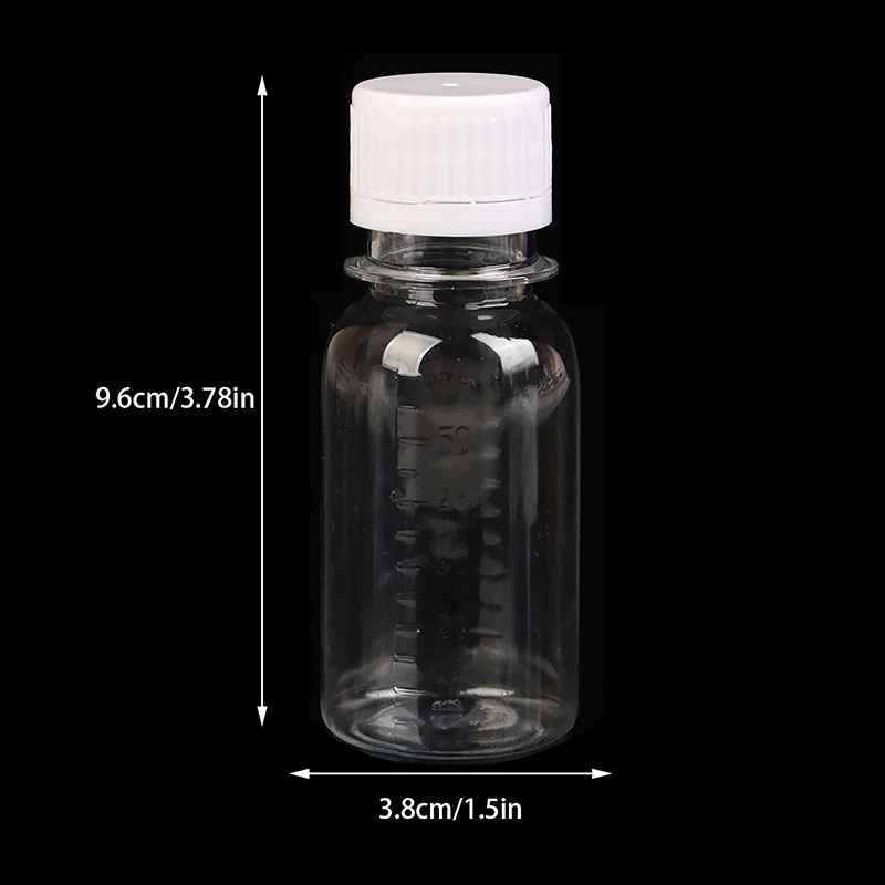 5Pcs 60ML Small Plastic Bottles Ginger Shot Bottles With Caps Mini Juice Reusable Liquid Bottle Container Leak Proof