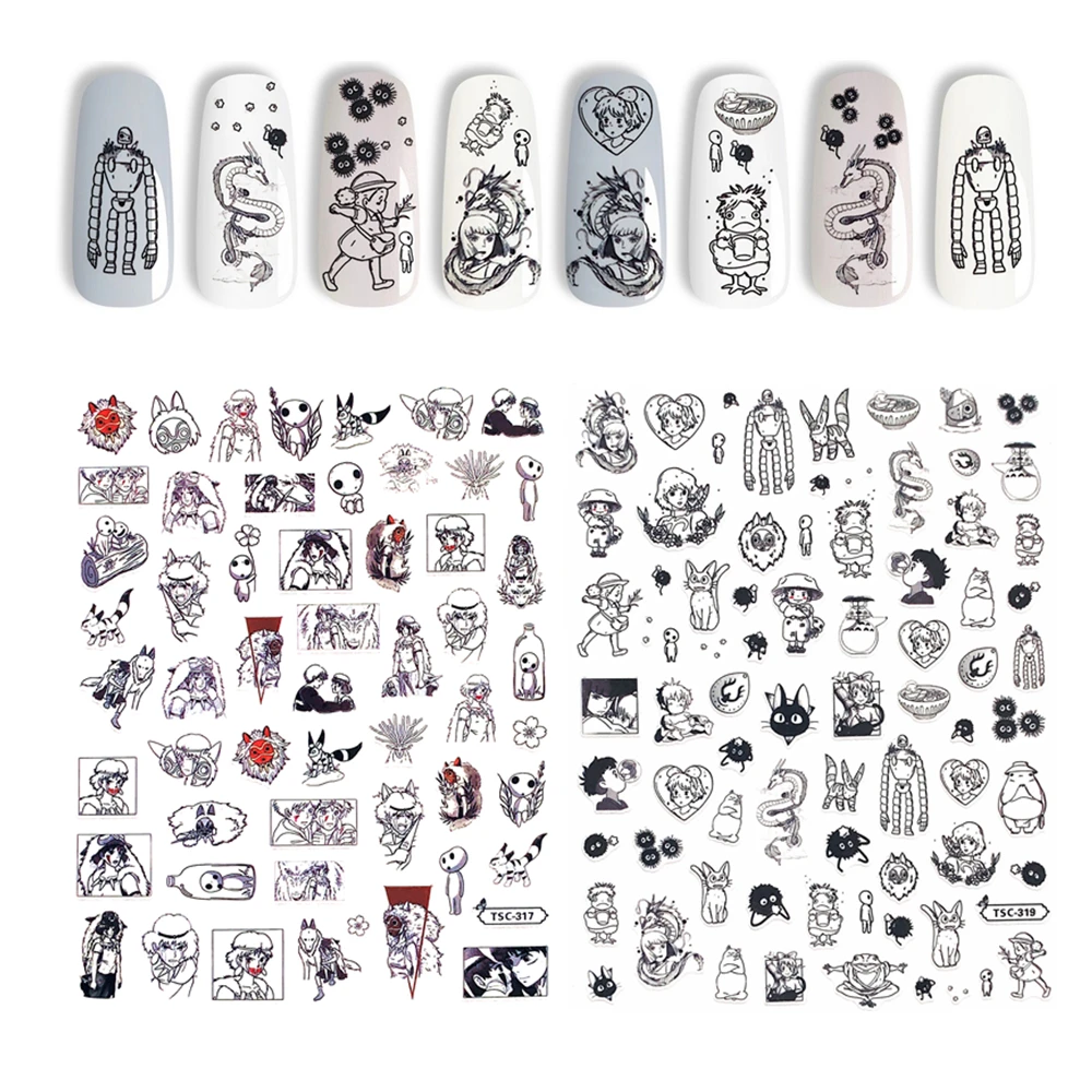 TSC-159 TSC-225 Hunter Robber Corps Spider Magic boy HP 3D Back glue Nail Art Stickers Decals Sliders Nail ornament decoration