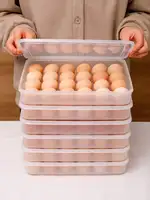1pc 30 Grid Clear Egg Storage Box, Clear Egg Storage Box Dispenser Plastic Egg Holder For Refrigerator 1
