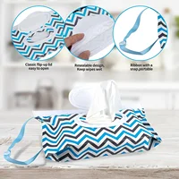 2 Pack Portable Refillable Baby Wipe Dispenser - Reusable Travel Wet Wipe Pouch for Easy Diaper Changes On-the-Go! 2