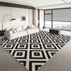 Geometric Decor carpets for living room Black White Light Luxury Rugs Decoration bedroom Non-slip Mat Large Area Rug tapis salon 1