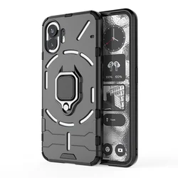 Magnetic Phone Case with Ring Stand and Bracket Holder - Nothing Phone 1 (Black)