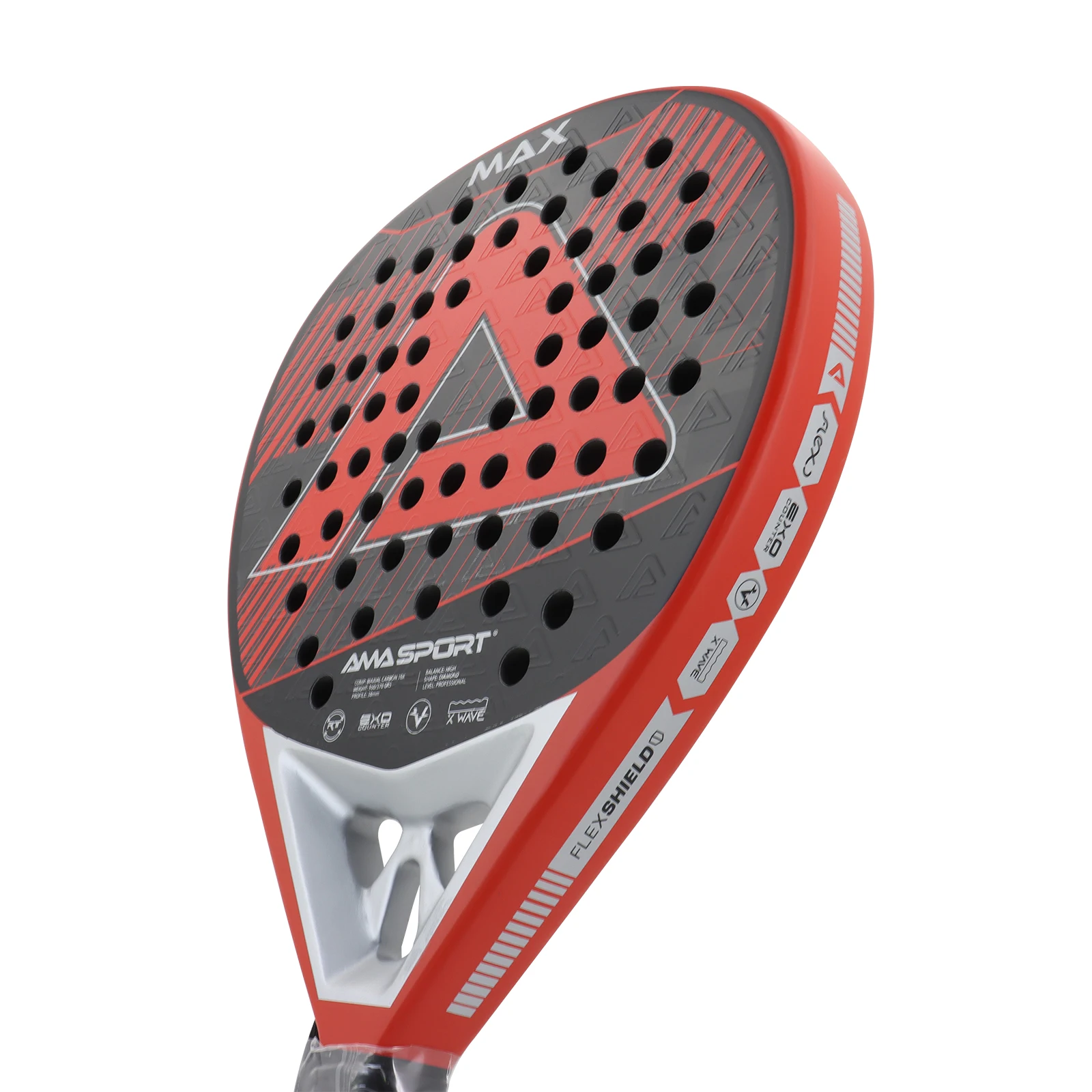 AMASPORT Padel Rackets 3K/12K/18K Carbon Fiber 3D Surface EVA Core High Balance Professional Paleta De Padel for Outdoor Sport