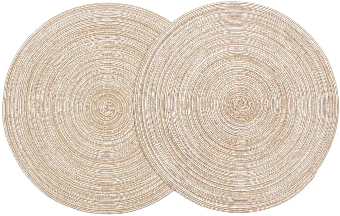 Round Braided Set of 6 Washable Round Placemats 2