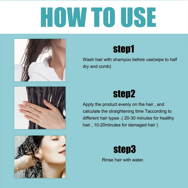 60ML Keratin Hair Straightening Cream Professional Damaged Treatment Faster Smoothing Curly Hair Care Protein Correction Cream
