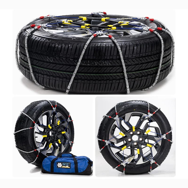 Car Wheel Wirerope Chains Automobile Mud Anti Skid Chains Auto Anti Skid Snow for Double Wheel Car Winter Tire Wheels