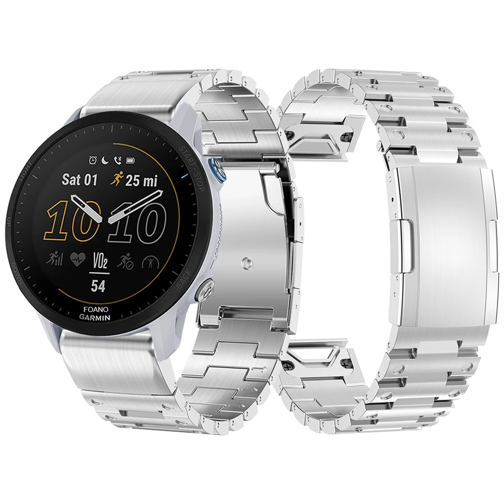 Metal Stainless Steel Strap For Garmin Forerunner 955 Solar 945 Lte 745 935 Quickfit 22Mm Watch Band Accessories Modification