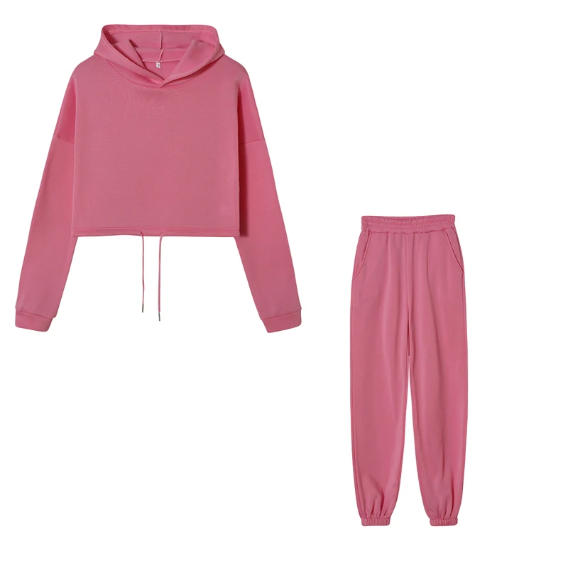 Fashion Trend Women's Wear, Long-sleeved Sports Casual Suit Waist Two-piece Set 5