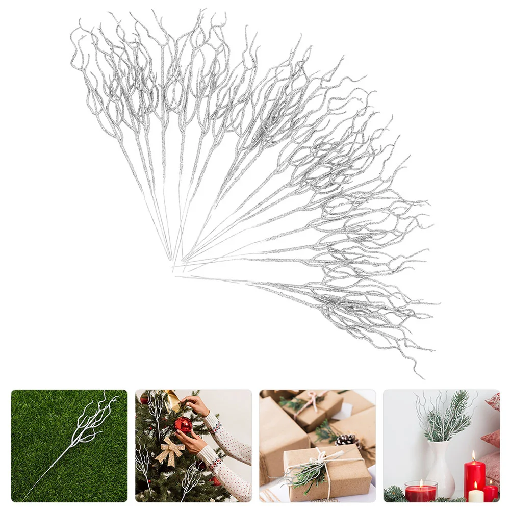 

Glitter Berry Stems Artificial Plant Withered Vine Garland Decor Xmas Branch Picks