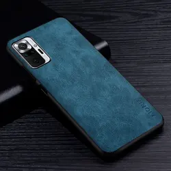 Premium Scratch-Resistant PU Leather Case - Solid Color Cover for Redmi Note 10 5G (Dark Blue)