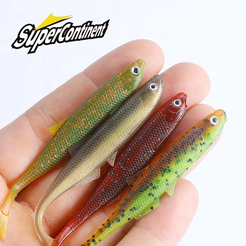 Leurre Souple Leurres Souples 8 Cm - Lot De 6 Pour Perche, Brochet Et Sandre Drunk Bait Lmab