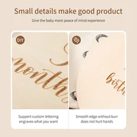 Baby Wooden Balloon Milestone 1-12 Month Card Toddler Commemorativenir Toys Newborn Photography Accessories Props Birthing Gifts 3
