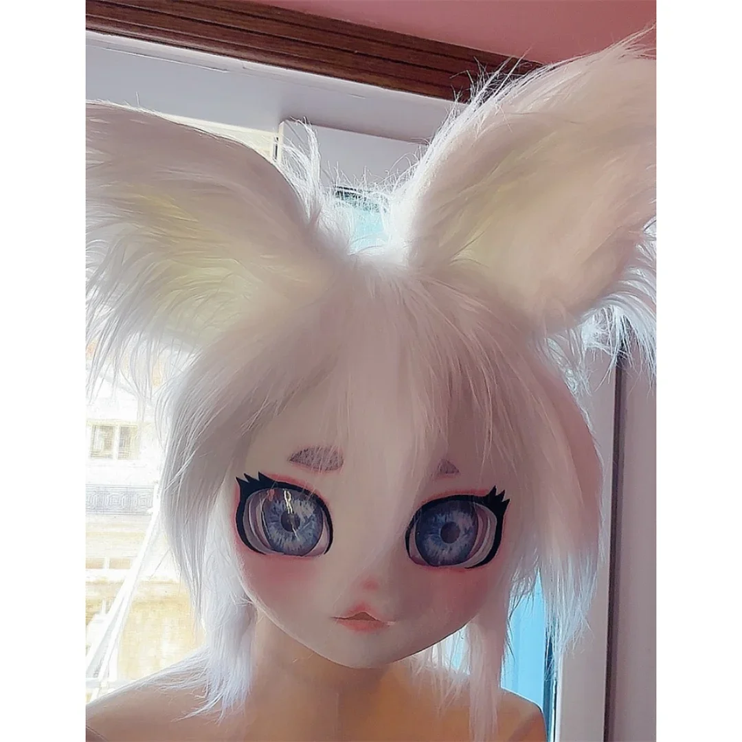 Premade Fursuits Head Big Ears Cat Kigurumi Furry Cosplay Costume Animal Furries Partial Fursuit Lolita Full Head Mask Cute