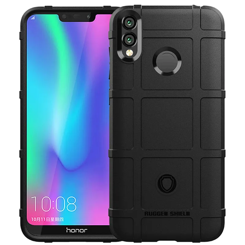

Shield Silicone Case For Honor 8C Heavy Duty Protect Back Cover for Huawei honor 8c Matte Rubber Cases