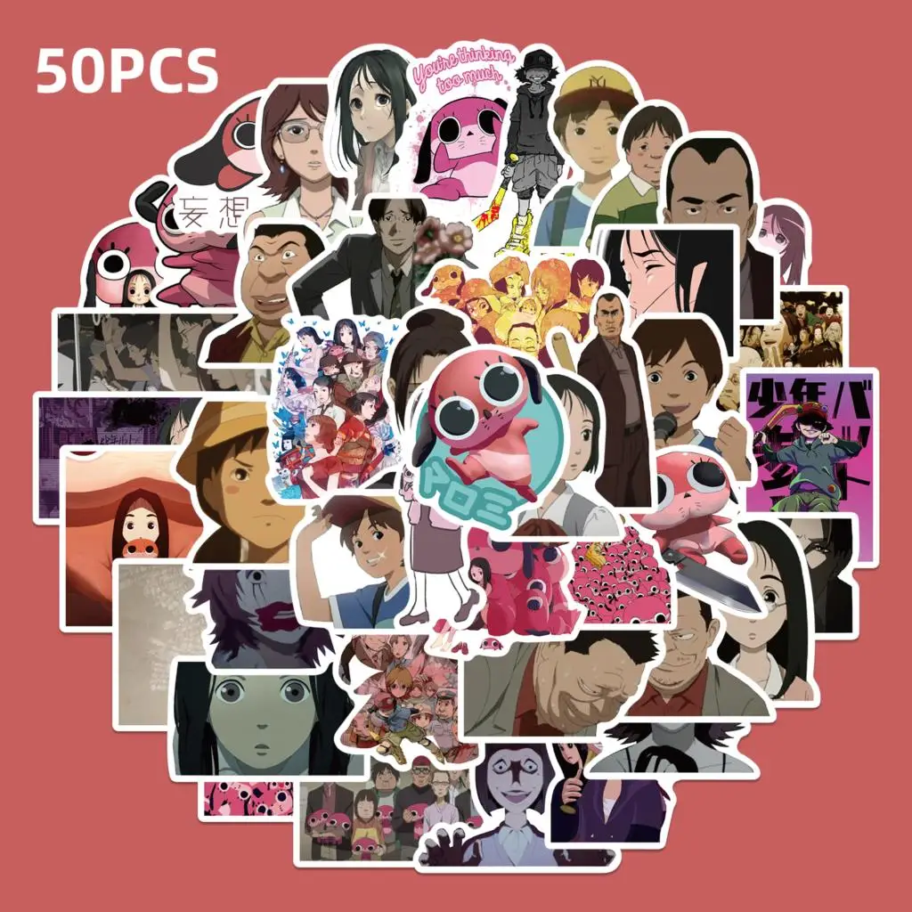 

25/50PCS Anime Mousou Dairinin Graffiti Stickers Cartoon DIY Skateboard Fridge Motorcycle Luggage PVC Waterproof Sticker Toy