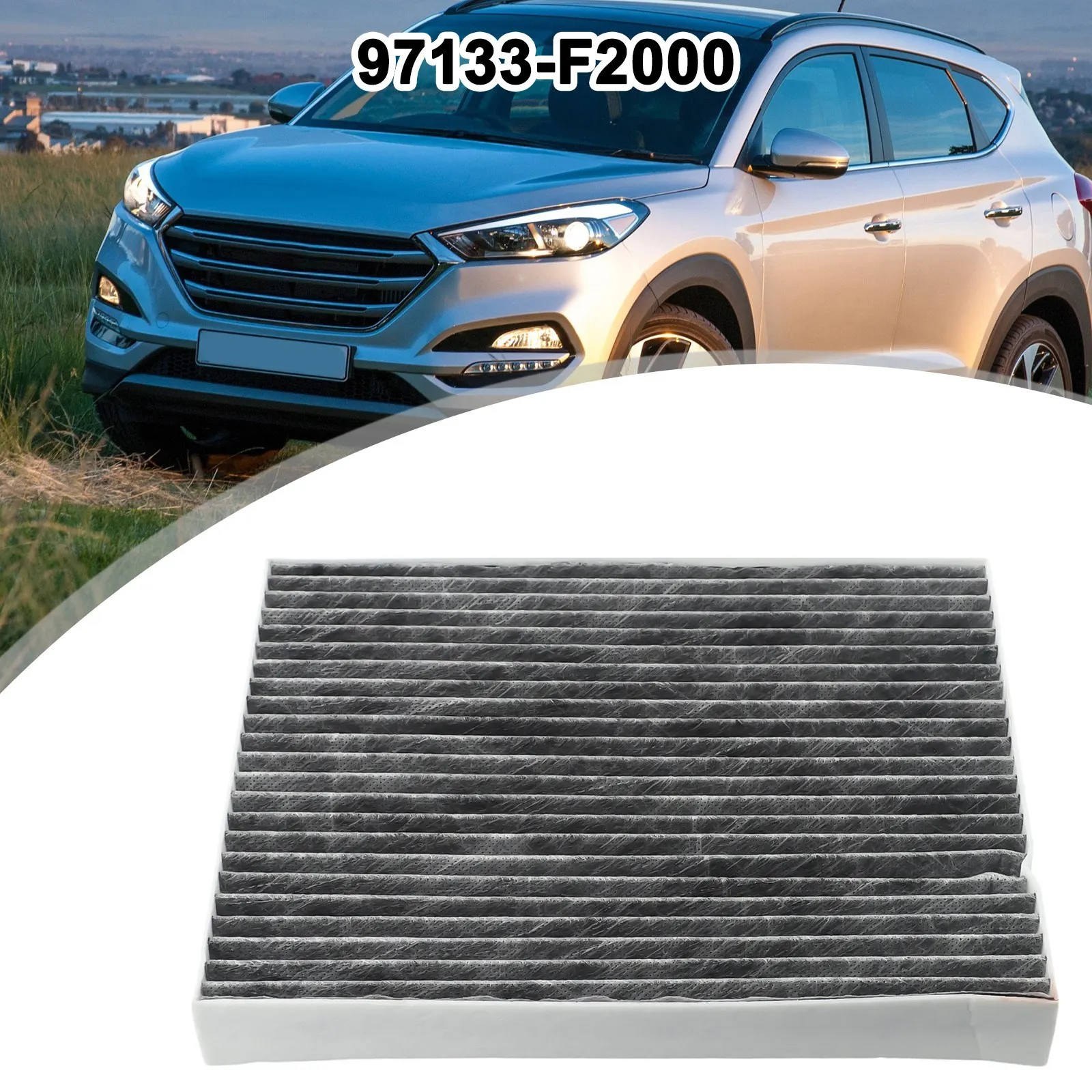 

For Cabin Air Filter 195*238*21MM 97133-F2000 Cabin Air Filter Car Accessories For Hyundai Front Side Car Brand New
