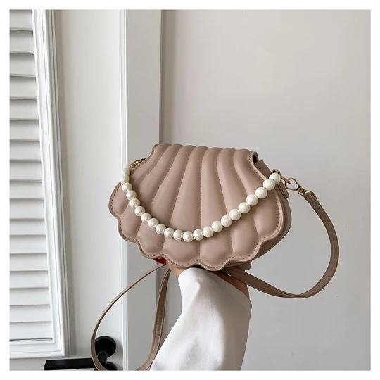 

Woman Bags Luxury 2023 New Khaki Shell Girls Shoulder PU PVC Leather Lady Handbag Crossbody Phone Purses Case Tote Women's Bags