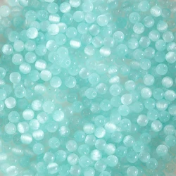 Vibrant Orange Cat Eye Glass Beads - 6mm 720pcs (Mint Green)