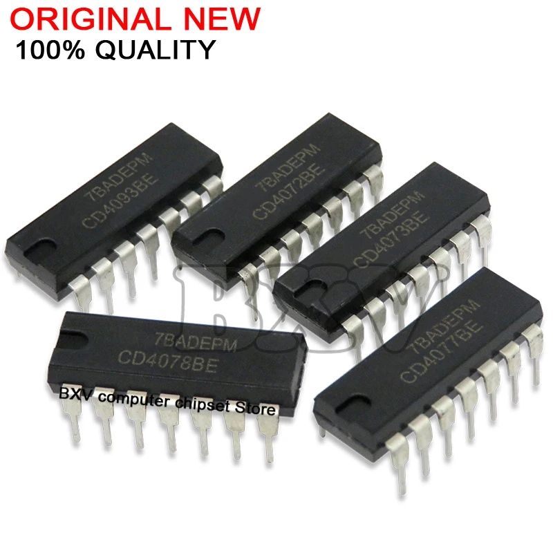 10 Stück Logik-ICs CD4093BE & Andere – DIP-14, Für Elektronikprojekte