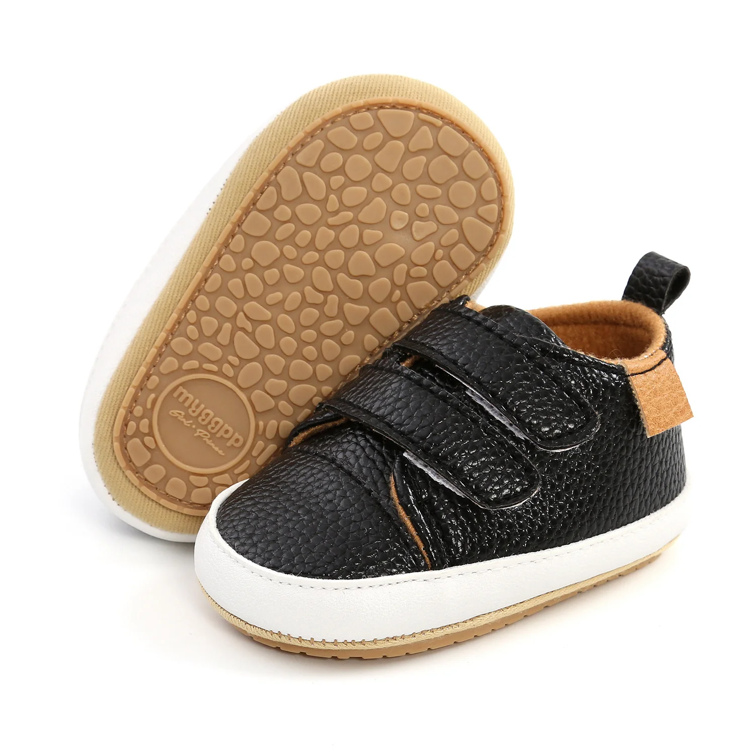 Walking Baby Shoes PU Casual Sneakers Rubber Non-slip Infant Boys Girls First Walkers 0-18 Months