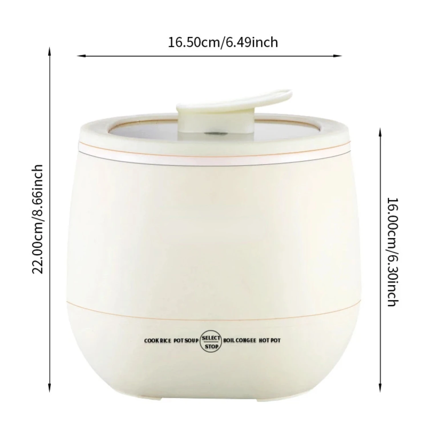 NEW Convenient and versatile mini rice cooker with 1.8L capacity-Ideal for dormitory use-Effortless cooking thanks to durabl